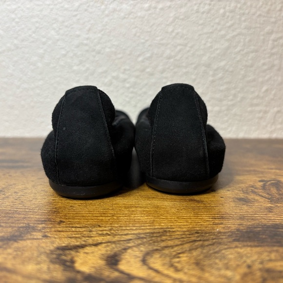 Frau Women’s 6 Black Suede Leather Ballerina Flats Slip On Shoes Made in Italy - Picture 5 of 7